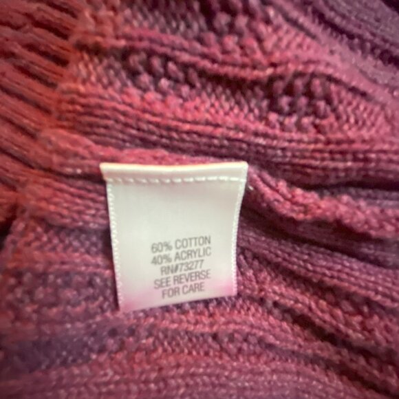 Croft & Barrow Purple Knit Sweater Turtle Neck size Medium - Picture 9 of 9